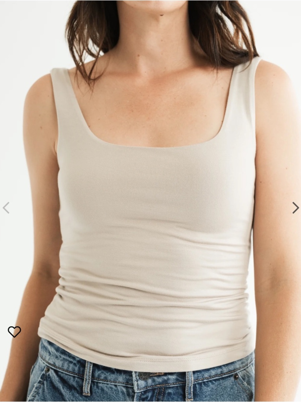 Carly Jean Los Angeles Rachel Scoop Neck Tank Top - Sand